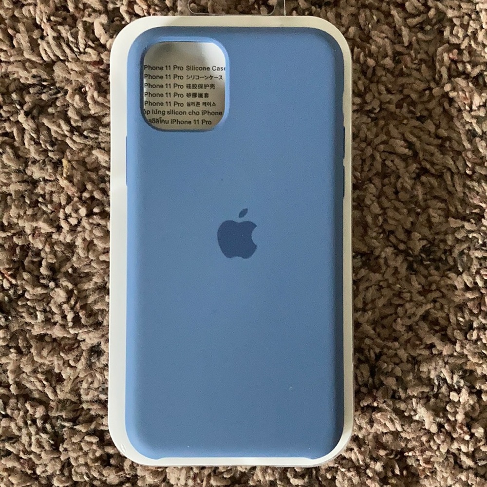 iPhone 11 Pro silicone case Alaskan Blue